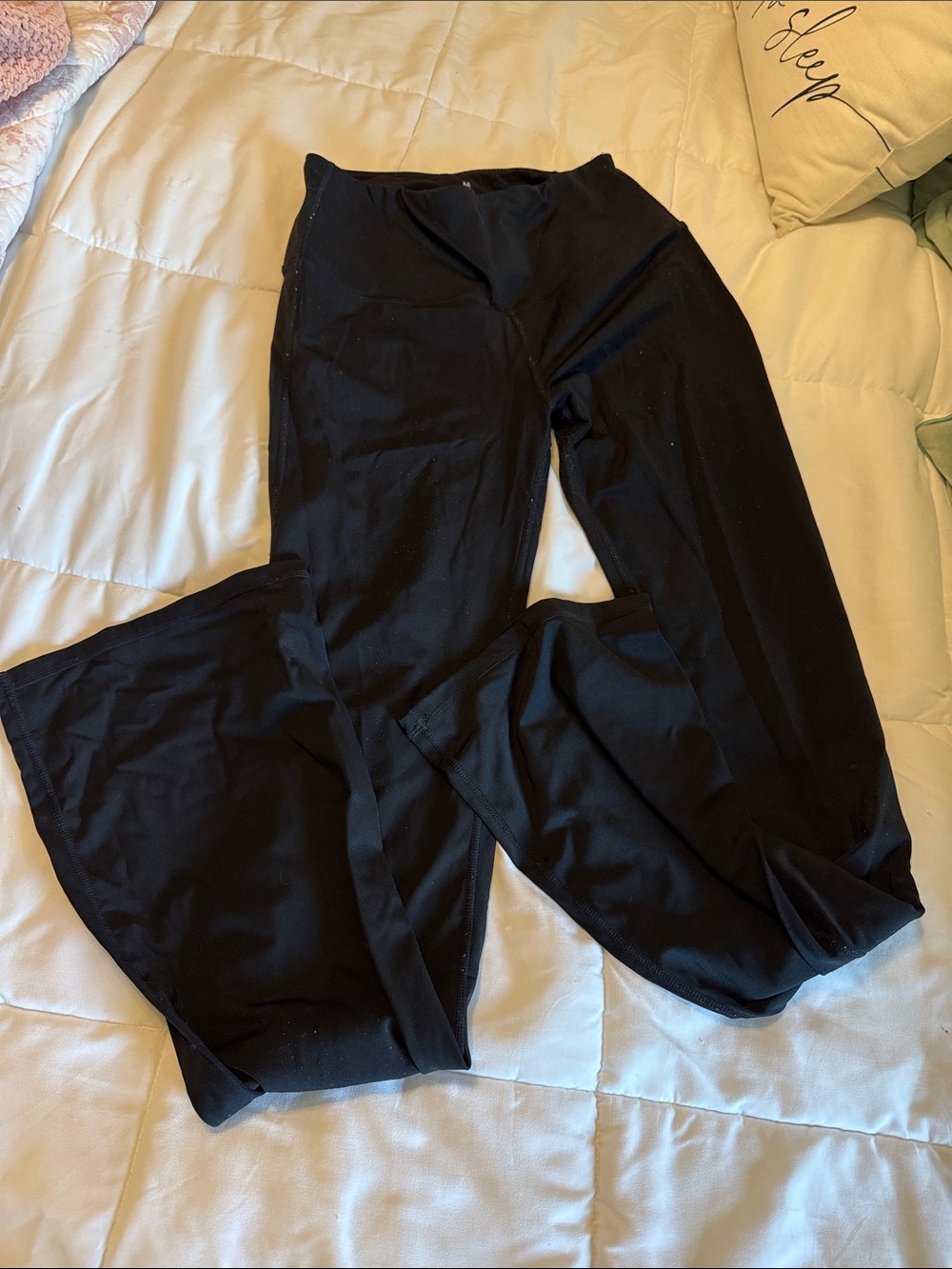 Black Flared Leggings- medium